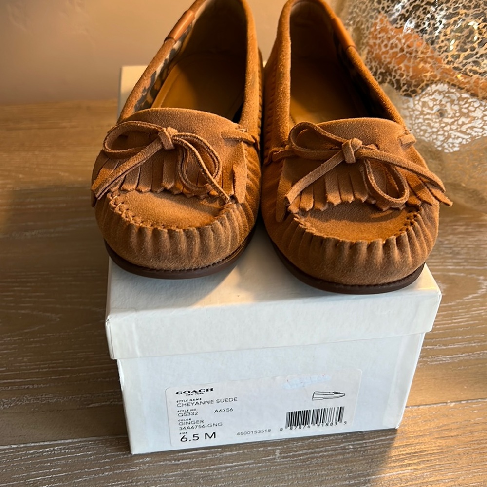 Coach suede loafers lite wear but in great condition